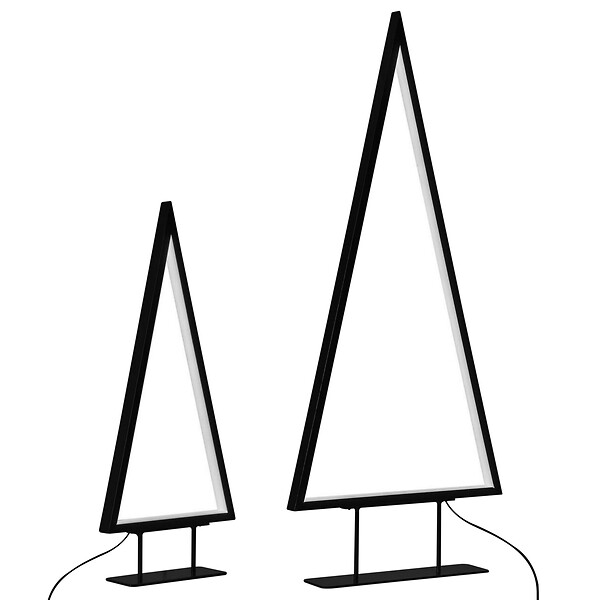 BELIANI - Décoration de Noël LED LOPPI Arbre de Noël 47/69 cm Noir - large