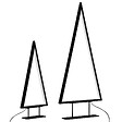 BELIANI - Décoration de Noël LED LOPPI Arbre de Noël 47/69 cm Noir - vignette