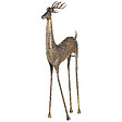 BELIANI - Décoration de Noël au sol PELLO Renne 126 cm Doré - vignette