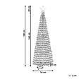 BELIANI - Décoration de Noël au sol LED intelligente avec l'application SAARLOQ Arbre de Noël 188 cm Vert - vignette