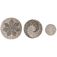 BELIANI - Lot de 3 décorations suspendues CANTHO Herbier marin 40/35/20 cm Noir - vignette