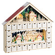 BELIANI - Décoration de Noël LED NISSER Calendrier de l'Avent 44 cm Marron clair - vignette