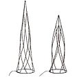 BELIANI - Lot de 2 décorations de Noël LED NEIDEN Arbre de Noël 52/38 cm Argenté - vignette