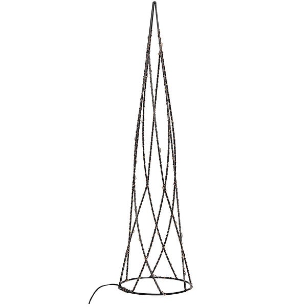 BELIANI - Lot de 2 décorations de Noël LED NEIDEN Arbre de Noël 52/38 cm Argenté - large