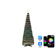 BELIANI - Décoration de Noël au sol LED intelligente avec l'application SAARLOQ Arbre de Noël 160 cm Vert - vignette