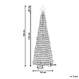 BELIANI - Décoration de Noël au sol LED intelligente avec l'application SAARLOQ Arbre de Noël 160 cm Vert - vignette