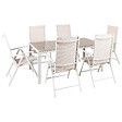 BELIANI - Salle à manger de jardin 6 places CATANIA Beige Métal - vignette
