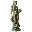 BELIANI - Statue de jardin TRYPOLIS Femme Vert - vignette