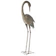 BELIANI - Statue de jardin BEYLA Oiseau grue Marron - vignette