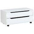 BELIANI - Meuble haut OSASCO avec roues 80 cm Blanc - vignette