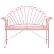 BELIANI - Banc de jardin CAVINIA 125 cm Métal Rose - vignette