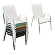 HAPPY GARDEN - Lot de 4 chaises MARBELLA en textilène blanc - aluminium blanc - vignette