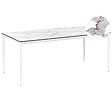 BELIANI - Table de salle à manger de jardin SOVARETO 180 cm 90 cm Effet marbre Marbre blanc - vignette
