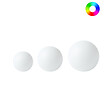 BELIANI - Lot de 3 lampes boules LED solaires pour l'extérieur LOBAINA Avec télécommande Blanc - vignette