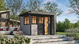 WEKA - Abri bois Amberley 5, gris et anthra, 28 mm, Surface hors-tout 12,36m² - vignette