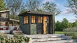 WEKA - Abri bois Amberley 5, gris vert et anth, 28mm-Surface horstout 12,36m² - vignette