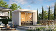 WEKA - Abri bois Amberley 6, gris et blanc, 28 mm, Surface hors-tout 12,36m² - vignette