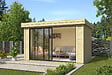 LASITAMAJA - Abri de jardin bois SCALA 2 Naturel - L.400xH.228xP.280cm - vignette