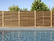PIVETEAU - Panneau Persienne en bois pin brut - 180x180cm - Ep.60mm - vignette