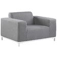 BELIANI - Ensemble de 2 fauteuils de jardin ROVIGO Tissu Gris - vignette