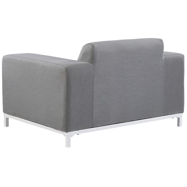 BELIANI - Ensemble de 2 fauteuils de jardin ROVIGO Tissu Gris - large