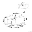 BELIANI - Ensemble de 2 fauteuils de jardin ROVIGO Tissu Beige - vignette