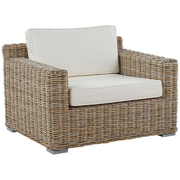 BELIANI - Ensemble de 2 fauteuils de jardin ARDEA Rotin Marron clair - large