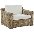 BELIANI - Ensemble de 2 fauteuils de jardin ARDEA Rotin Marron clair - vignette