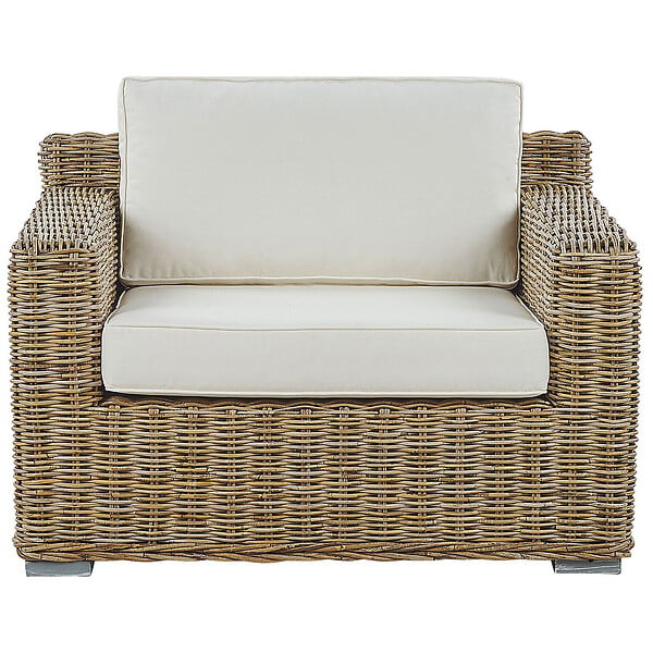 BELIANI - Ensemble de 2 fauteuils de jardin ARDEA Rotin Marron clair - large