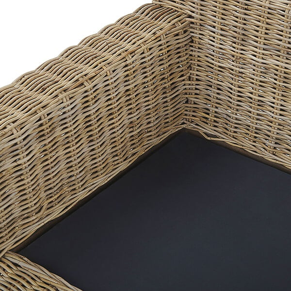 BELIANI - Ensemble de 2 fauteuils de jardin ARDEA Rotin Marron clair - large