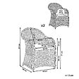 BELIANI - Lot de 2 chaises de jardin en rotin naturel SUSUA II - vignette