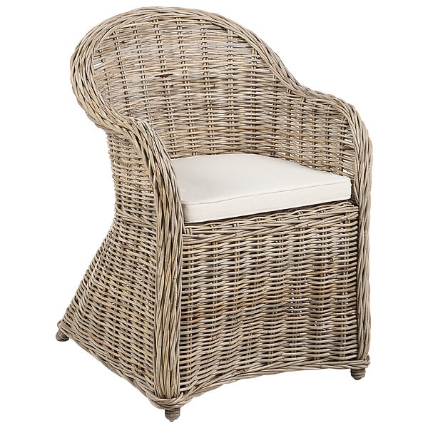 BELIANI - Lot de 2 chaises de jardin en rotin naturel SUSUA II - large