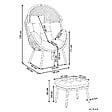 BELIANI - Chaise de jardin MURANO Polyrotin Naturel - vignette