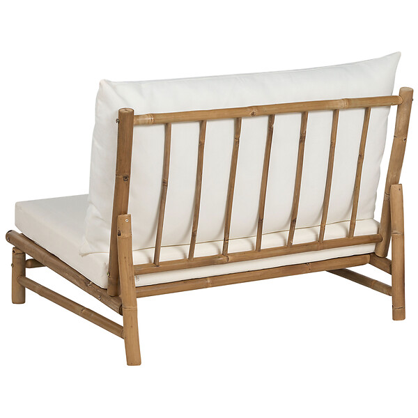 BELIANI - Chaise de jardin TODI Bambou Blanc cassé - large