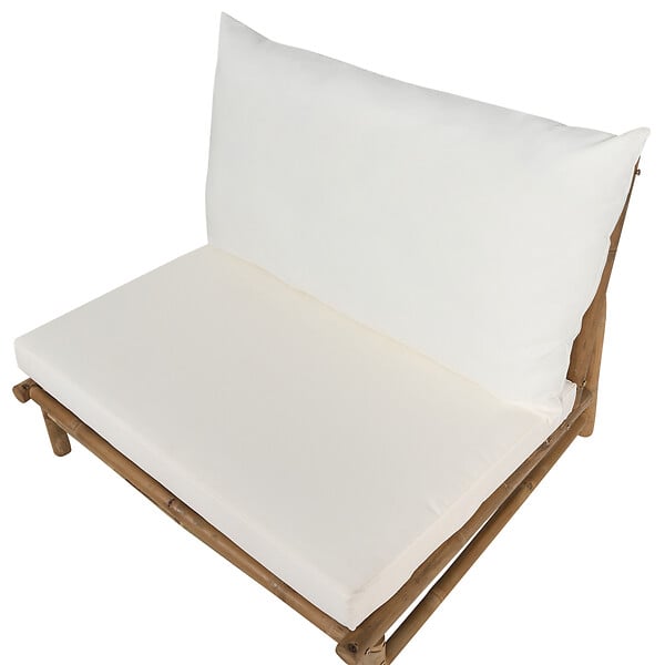 BELIANI - Chaise de jardin TODI Bambou Blanc cassé - large