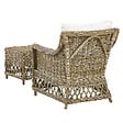 BELIANI - Lot de 2 fauteuils de jardin avec coussins RIBOLLA Rotin Naturel - vignette