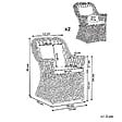 BELIANI - Lot de 2 chaises de jardin en rotin naturel MAROS II - vignette