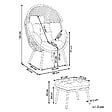 BELIANI - Chaise de jardin MURANO Polyrotin Gris - vignette