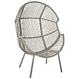 BELIANI - Chaise de jardin MURANO Polyrotin Gris - vignette