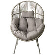 BELIANI - Chaise de jardin MURANO Polyrotin Gris - vignette