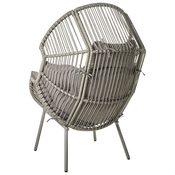 BELIANI - Chaise de jardin MURANO Polyrotin Gris - large