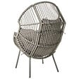 BELIANI - Chaise de jardin MURANO Polyrotin Gris - vignette