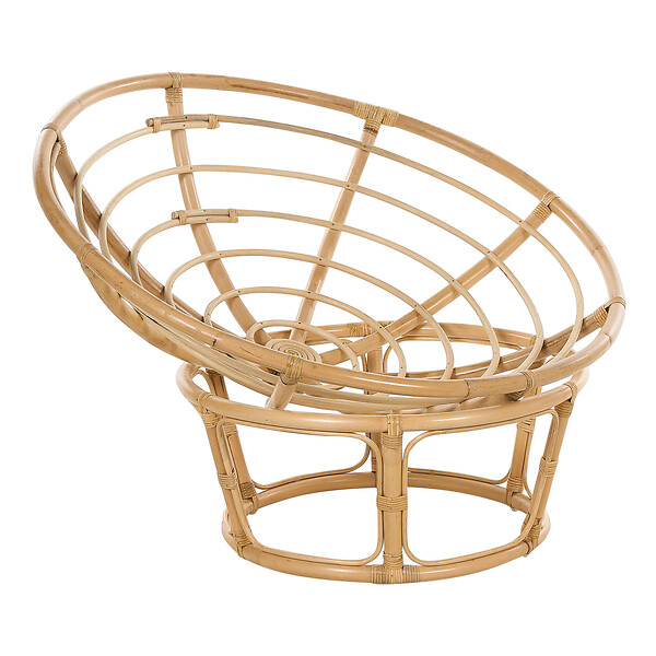 BELIANI - Lot de 2 fauteuils de jardin avec coussins SALVO Rotin Naturel - large