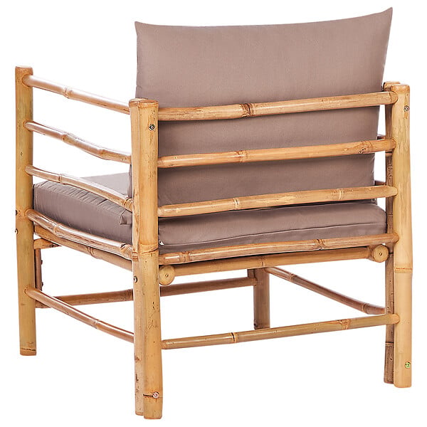 BELIANI - Fauteuil de jardin CERRETO Bambou Taupe - large