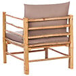 BELIANI - Fauteuil de jardin CERRETO Bambou Taupe - vignette