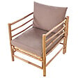 BELIANI - Fauteuil de jardin CERRETO Bambou Taupe - vignette