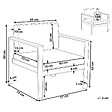 BELIANI - Fauteuil de jardin SALERNO Métal Gris clair - vignette