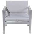 BELIANI - Fauteuil de jardin SALERNO Métal Gris clair - vignette