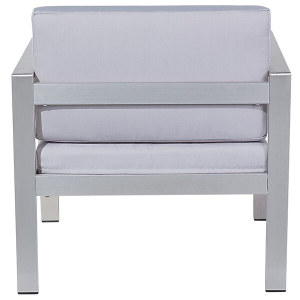 BELIANI - Fauteuil de jardin SALERNO Métal Gris clair - large