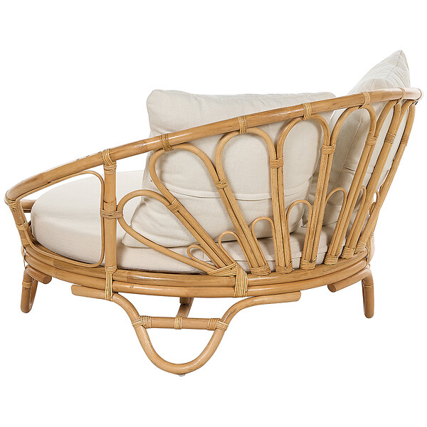 BELIANI - Lot de 2 lits de jardin ROSSANO Rotin Naturel - large